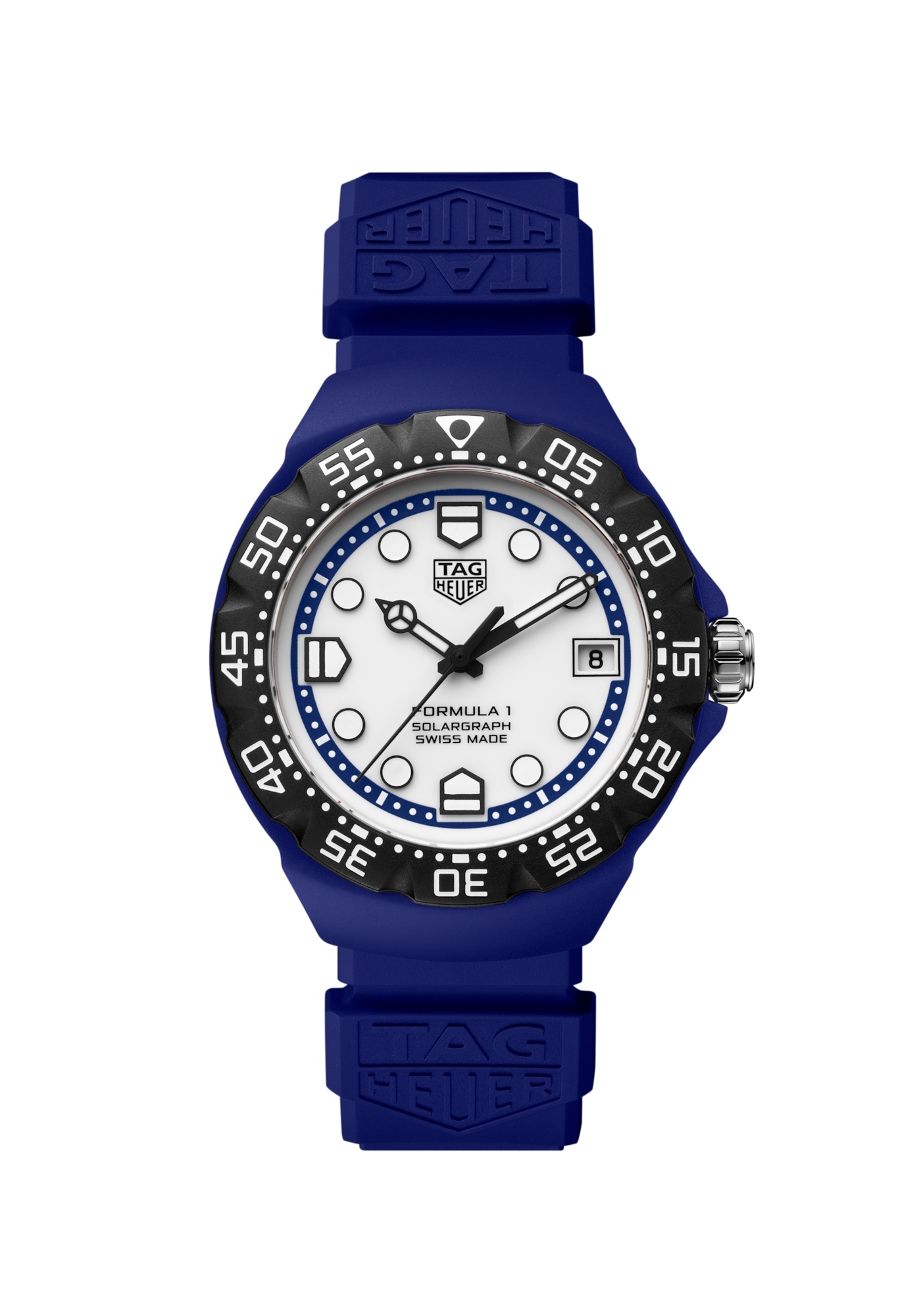 TAG Heuer WBY1162.FT8105 : Formula 1 Solargraph 38 Blue Polylight / White / Rubber