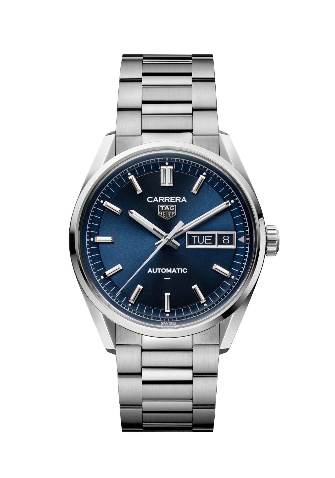 TAG Heuer WDA2112.BA0043 : Carrera Day Date Stainless Steel / Blue / Bracelet