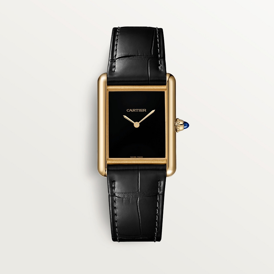 Cartier WGTA0091 : Tank Louis Cartier Large Manual Yellow Gold / Black