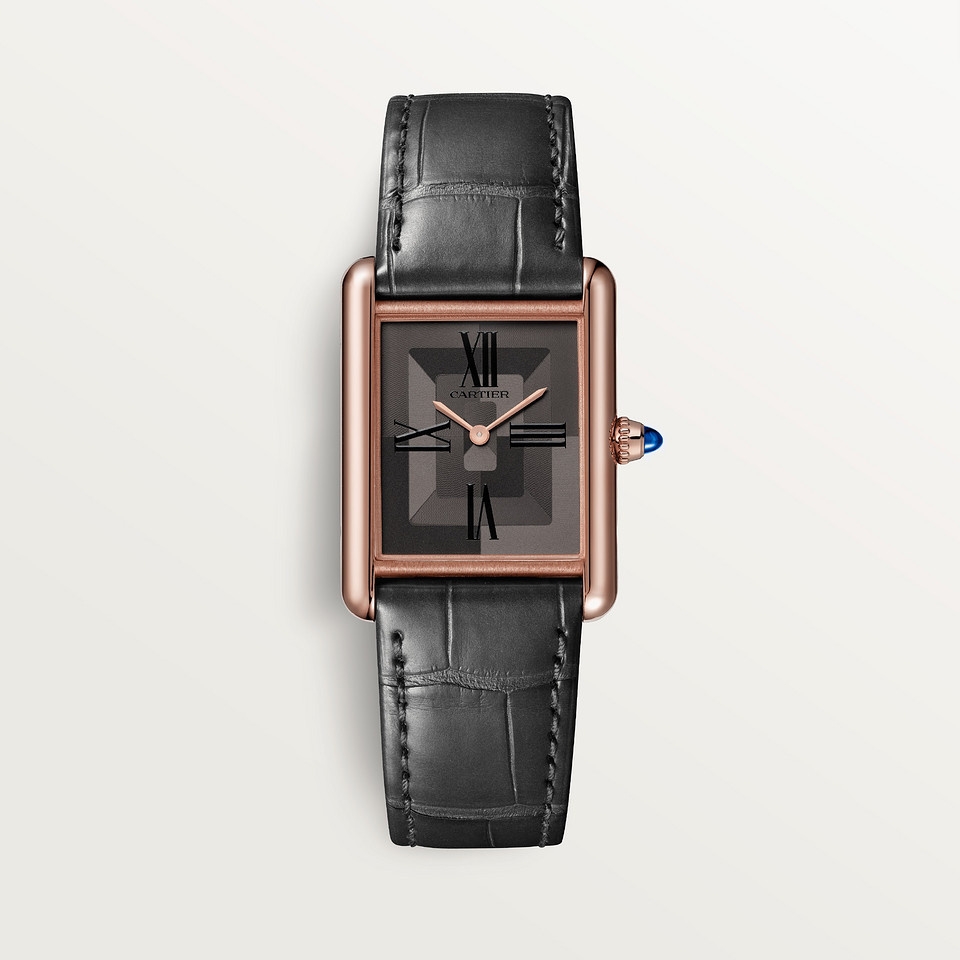 Cartier WGTA0092 : Tank Louis Cartier Large Manual Rose Gold / Grey Graphical