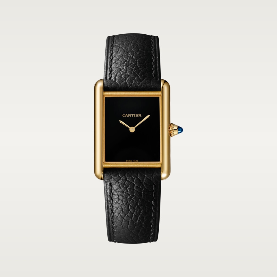 Cartier WGTA0160 : Tank Louis Cartier Large Manual Yellow Gold / Black
