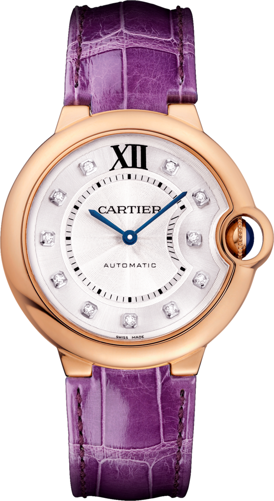 Cartier WJBB0010 : Ballon Blue de Cartier 36 Automatic Pink Gold / Diamond / Purple