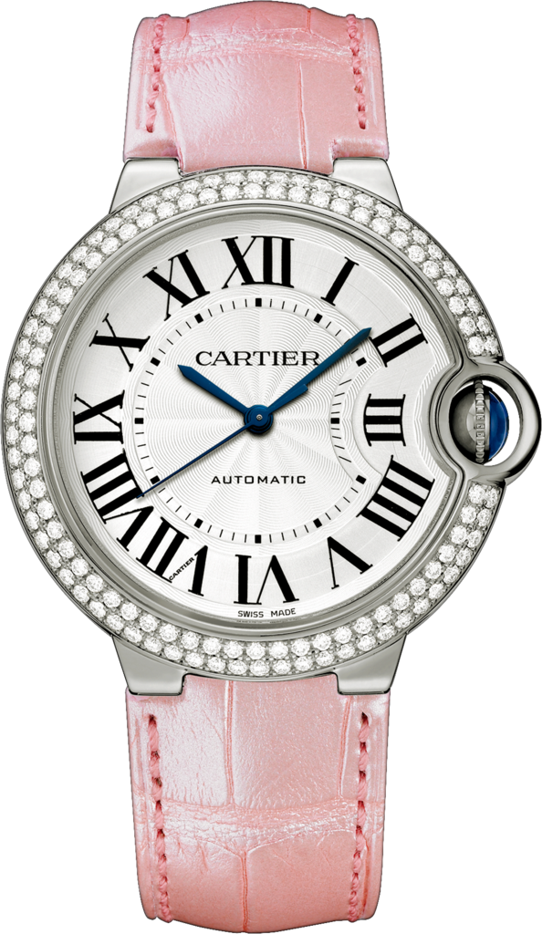 Cartier WJBB0011 : Ballon Blue de Cartier 36 Automatic White Gold / Diamonds / Pink