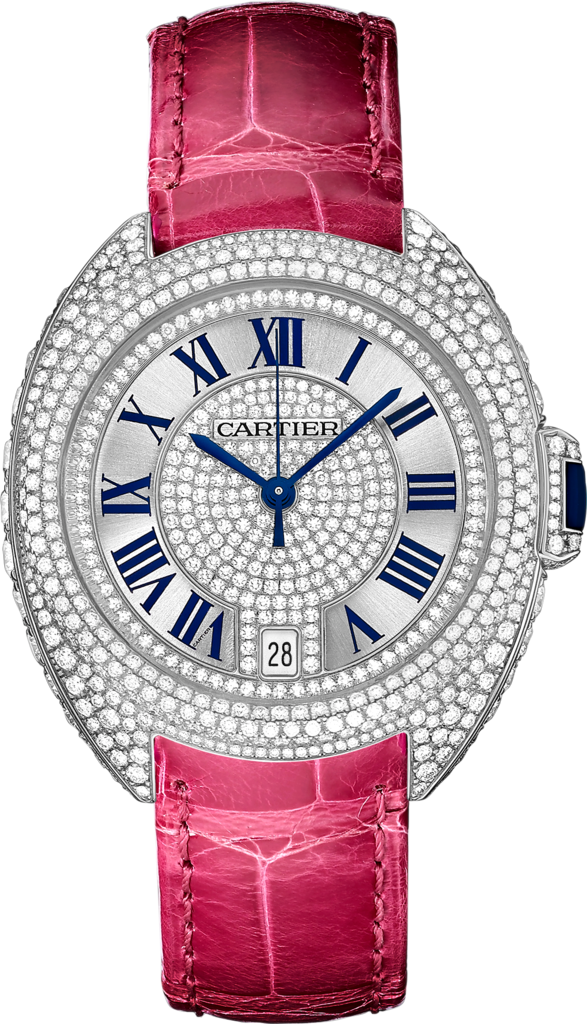 Cartier WJCL0018 : Clé de Cartier 35 White Gold / Full Diamonds / Red