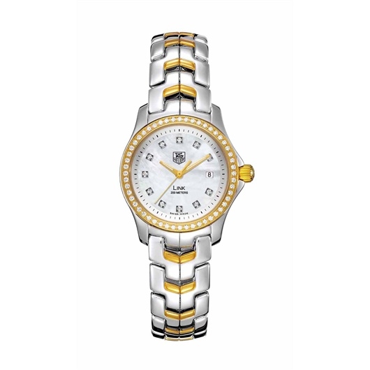 TAG Heuer WJF1354.BB0581 : Link Quartz 27 Stainless Steel - Yellow Gold - Diamond / MOP