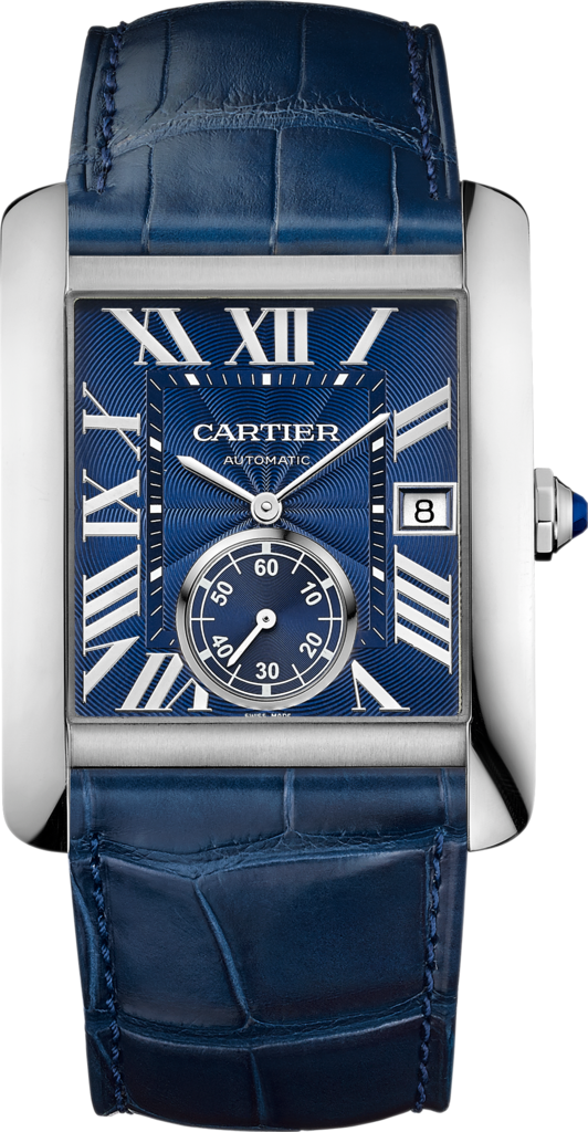Cartier WSTA0010 : Tank MC 34.3 Stainless Steel / Blue