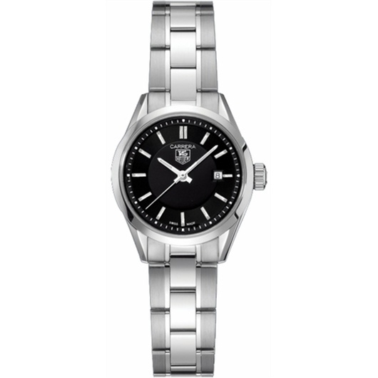 TAG Heuer WV1414.BA0793 : Carrera Quartz 27 Stainless Steel / Black / Bracelet