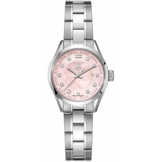 TAG Heuer WV1417.BA0793 : Carrera Quartz 27 Stainless Steel / MOP - Diamond / Bracelet
