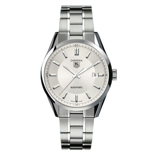 TAG Heuer WV211A.BA0787 : Carrera Calibre 5 39 Stainless Steel / Silver / Bracelet