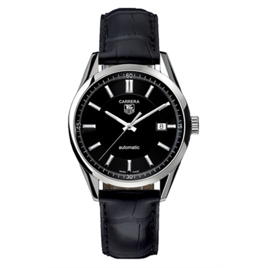TAG Heuer WV211B.FC6180 : Carrera Calibre 5 39 Stainless Steel / Black / Alligator