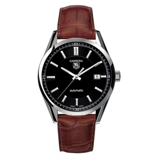 TAG Heuer WV211B.FC6181 : Carrera Calibre 5 39 Stainless Steel / Black / Alligator