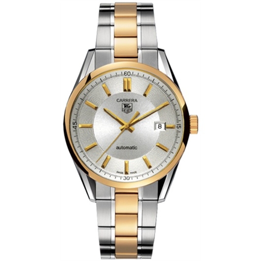 TAG Heuer WV215A.BD0788 : Carrera Calibre 5 39 Stainless Steel / Rose Gold / Silver / Bracelet