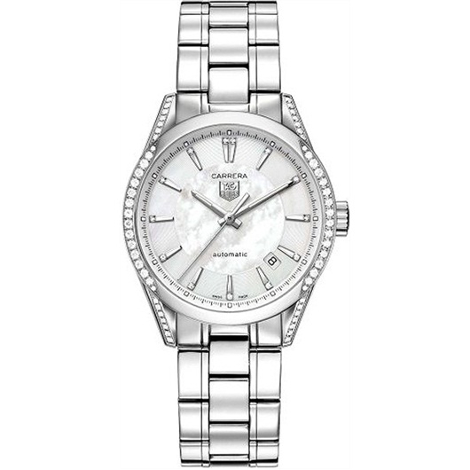 TAG Heuer WV2212.BA0798 : Carrera Calibre 5 36 Stainless Steel / Diamond / MOP / Bracelet