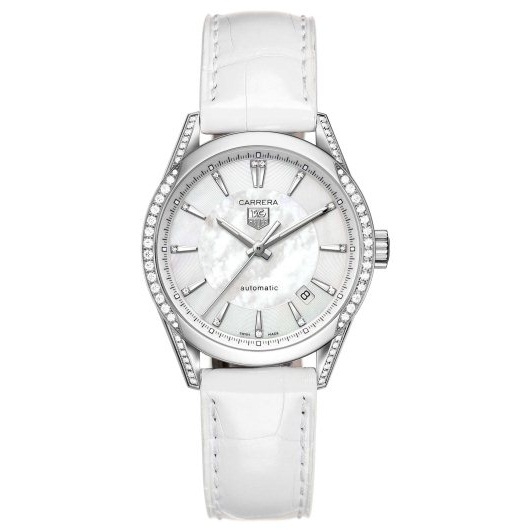 TAG Heuer WV2212.FC6264 : Carrera Calibre 5 36 Stainless Steel / Diamond / MOP / Alligator