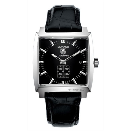 TAG Heuer WW2110.FC6177 : Monaco Calibre 6 Automatic Stainless Steel / Black / Alligator