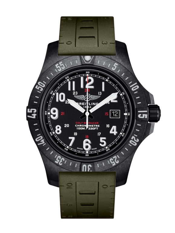 Breitling X74320E4/BF87/298S/X20S.1 : Colt Skyracer Breitlight / Black / Green Rubber / Pin