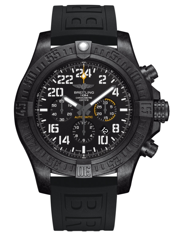 Breitling XB1210E41B1S2 : Avenger Hurricane 24H Breitlight / Volcano Black / Rubber / Pin