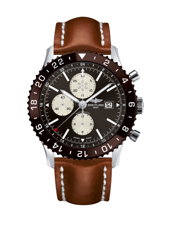 Breitling Y2431033.Q621.439X : Chronoliner Stainless Steel / Bronze / Calf